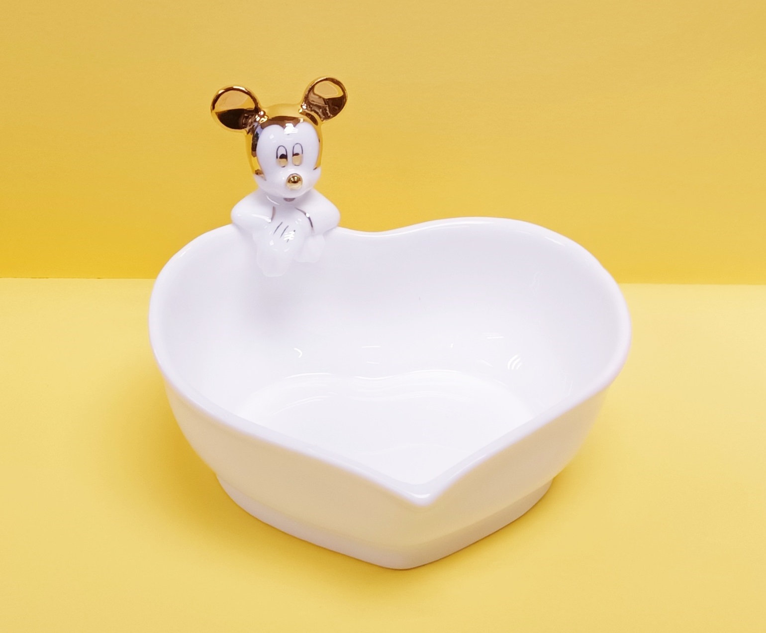 BONE CHINA HEART SHAPED TRAY 骨瓷心形托盤 Mickey Mouse     (KD-12)