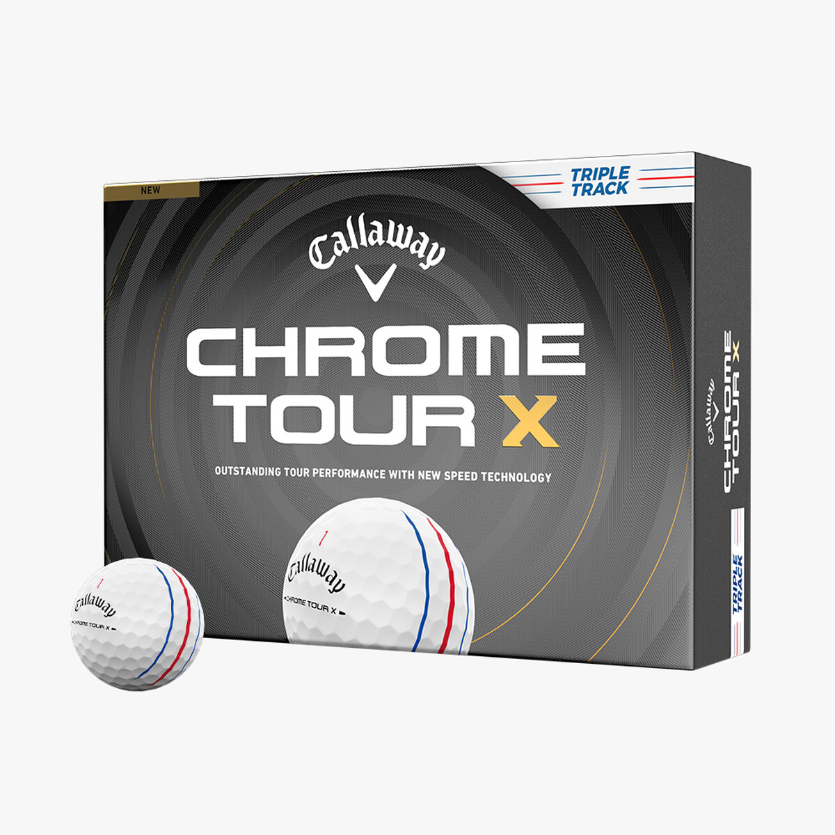 CALLAWAY CHROME TOUR X TRIPLE TRACK 四層球- 白色