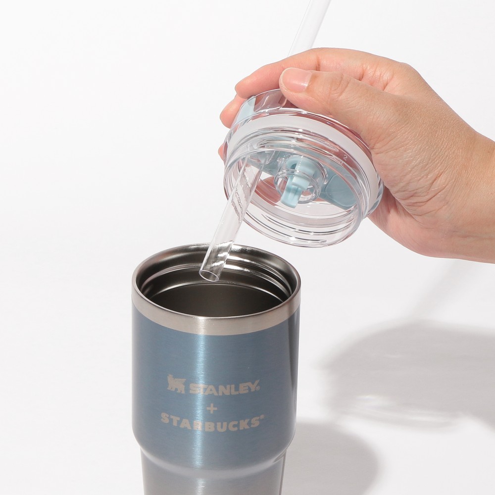 《日本🇯🇵 STARBUCKS 2026 Feel the Breeze 限定系列》STANLEY 冰藍漸變不鏽鋼保溫杯 414ml