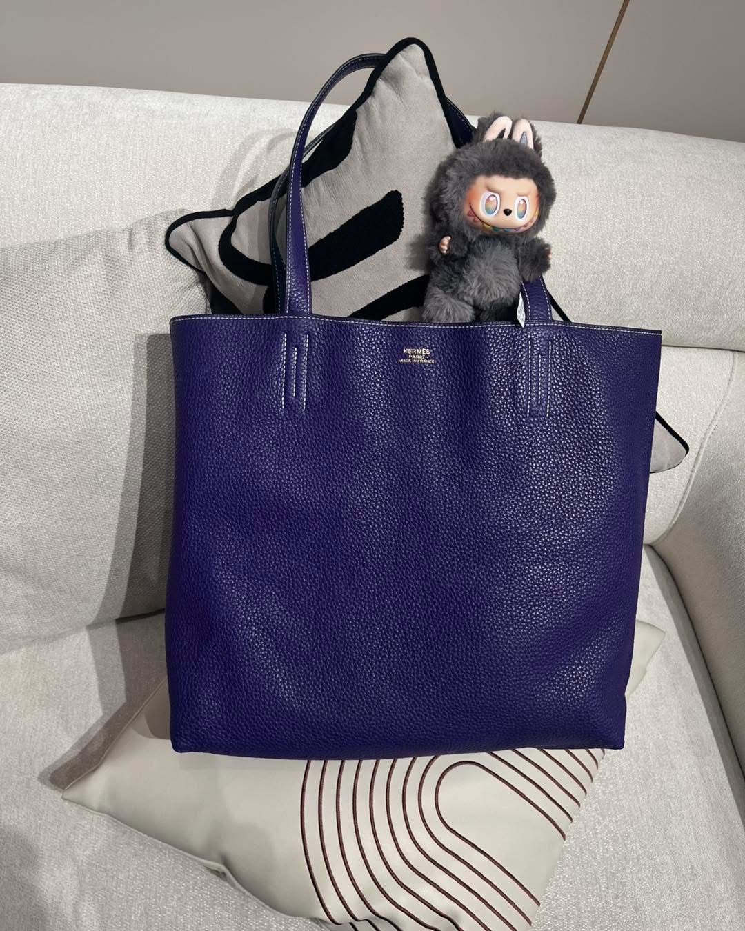 Hermes Double Sens 36 Tote Bag Stamp [Q] TC粒粒牛皮 100%Authentic, 98%New ✅Dust bag 