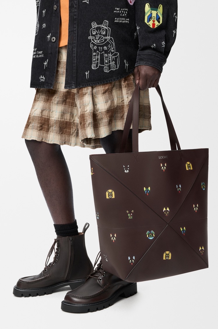 Loewe 女士 Cats XL 拼图折叠手提包均码码42cm*18cm*41cm 