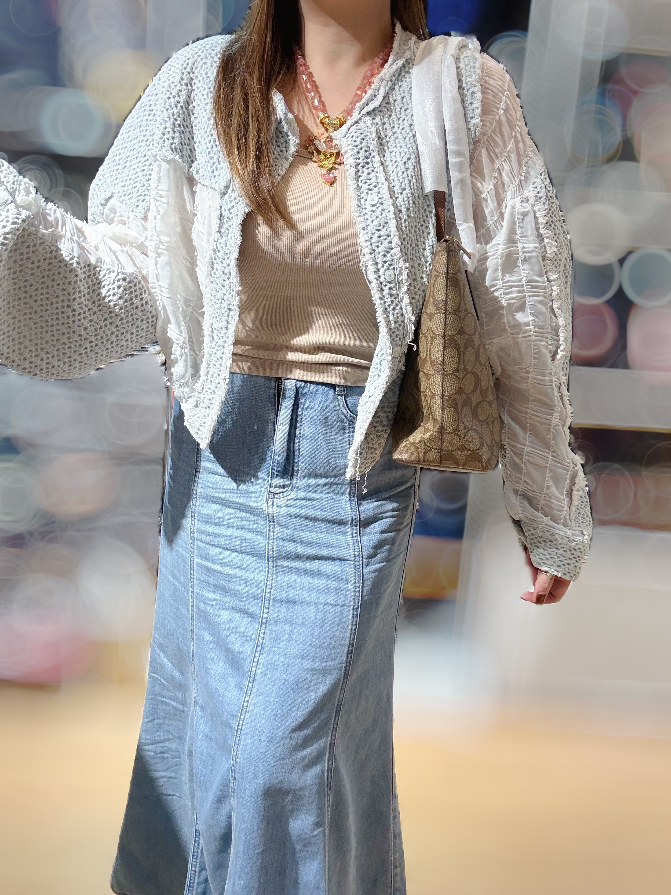 Coach top zip tote logo/m