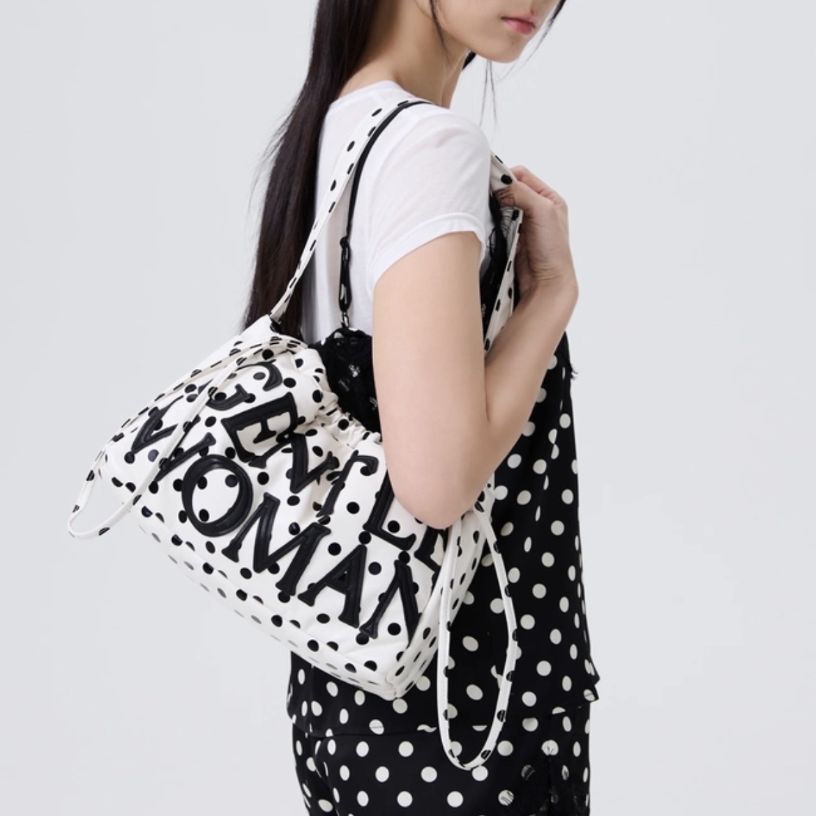 預購 | 🇹🇭GENTLEWOMAN ⭐POLKA DOT DUMPLING(WHITE) BG1121-2