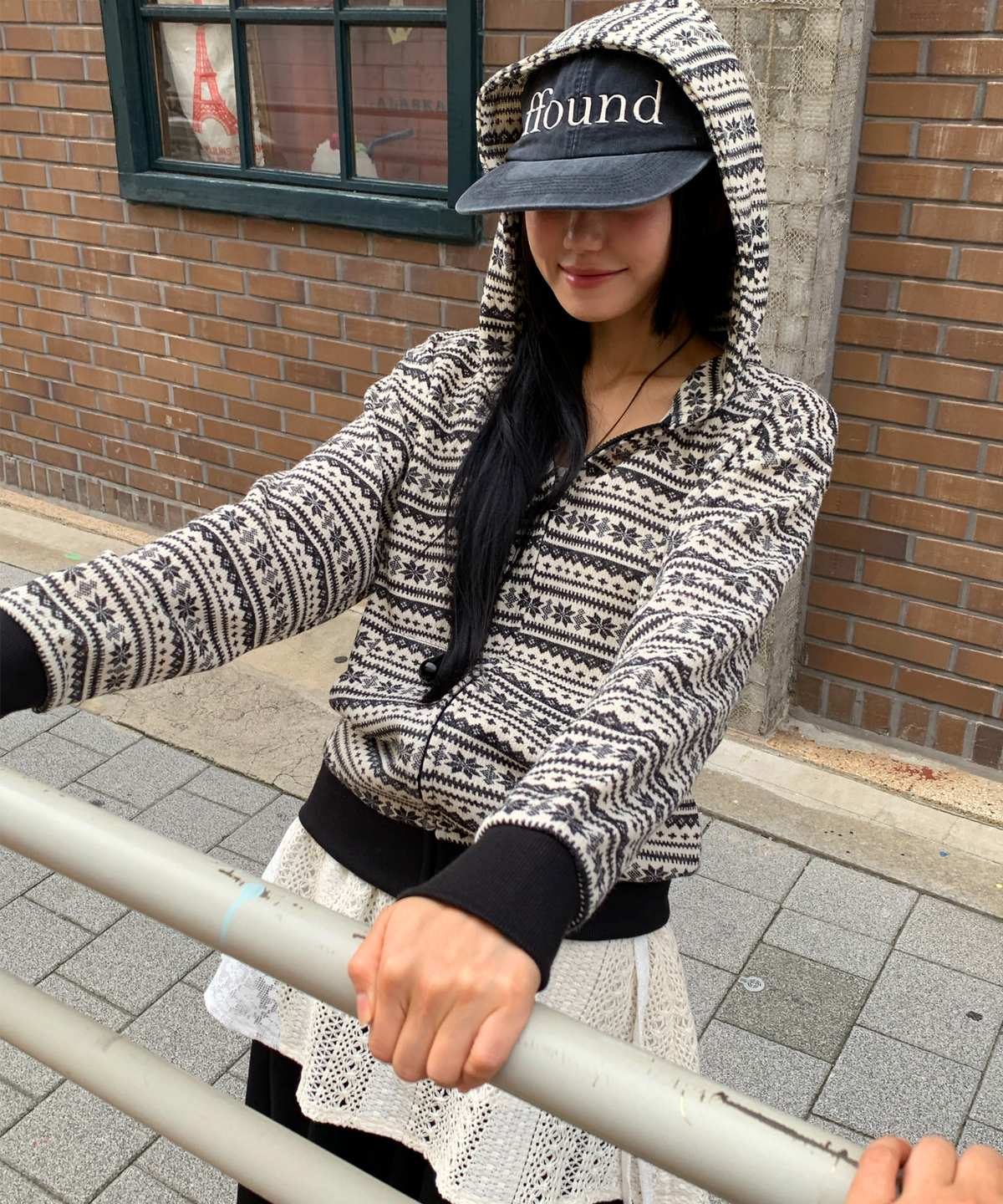 🇰🇷訂購｜SEW-B  25FW｜Snow Hooded Zip-Up (Semi-Crop)  3色