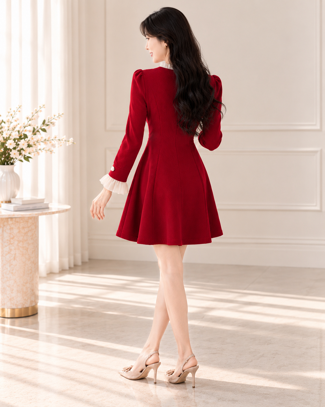 5171 Velvet Line Elegance Mini Dress