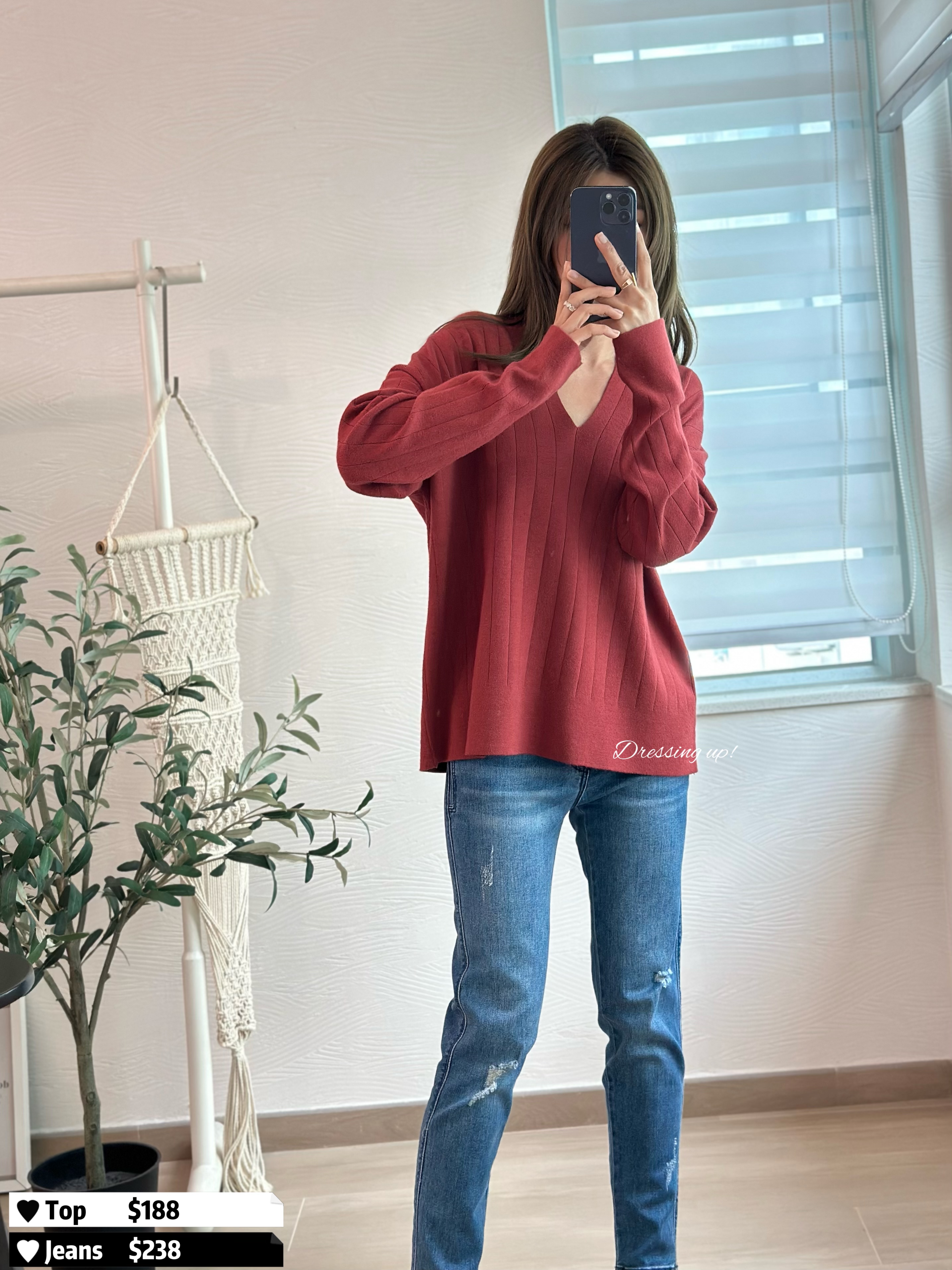  別注楓葉紅｜極軟針織上衣