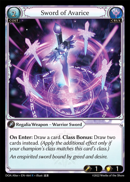 Sword of Avarice / DOA-Alter-064 (R)