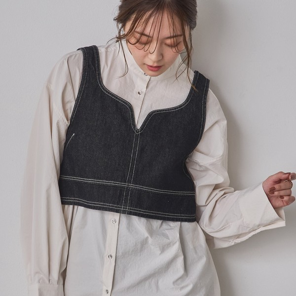 牛仔挺身背心outer【JOT002】