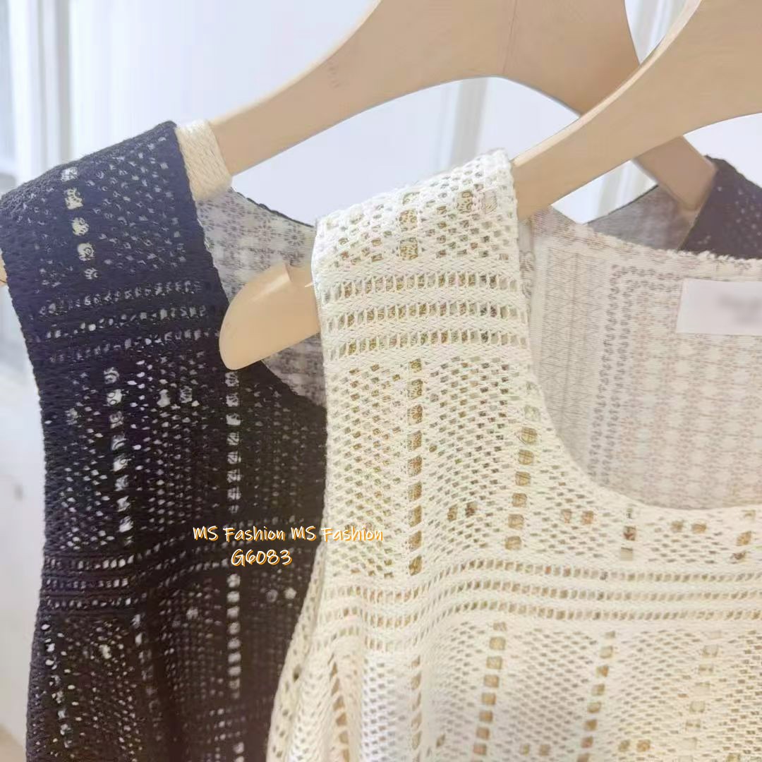 G6083 韓國🇰🇷通花背心連身裙