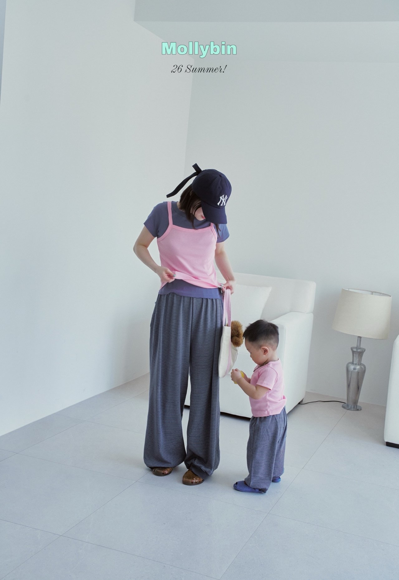 Molly | 2 in 1 Top 親子(pink L105-115/Pink Adult)