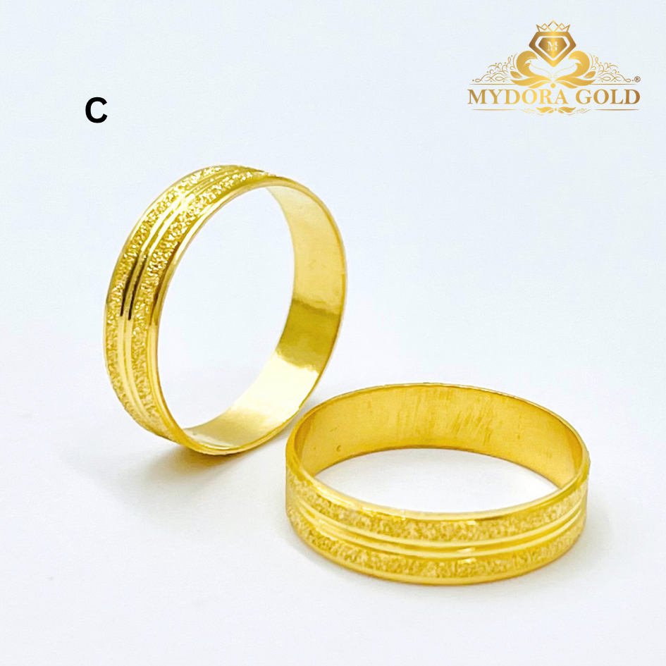 MYDORA Cincin Belah Rotan Double Pasir Liner l EMAS916/22K