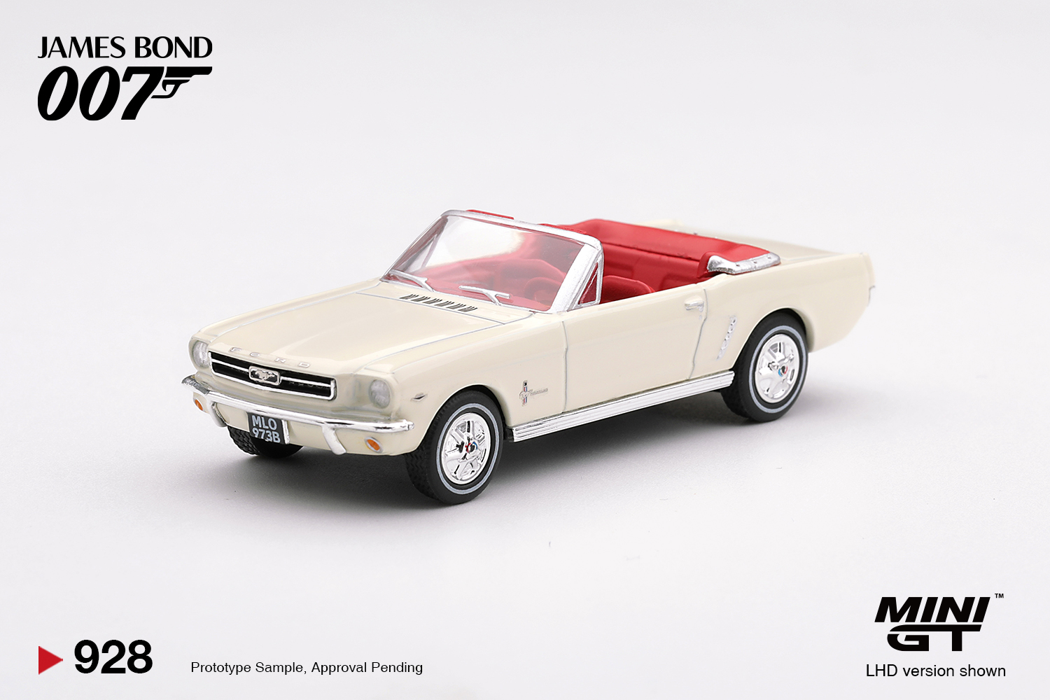 Pre Order - MINI GT ( MGT00928-007E ) Ford Mustang convertible 1964  “Goldfinger”  007電影 金手指｜English Blister Packaging｜MINIGT 預訂優惠價 Pre-Order Price: HK$103
