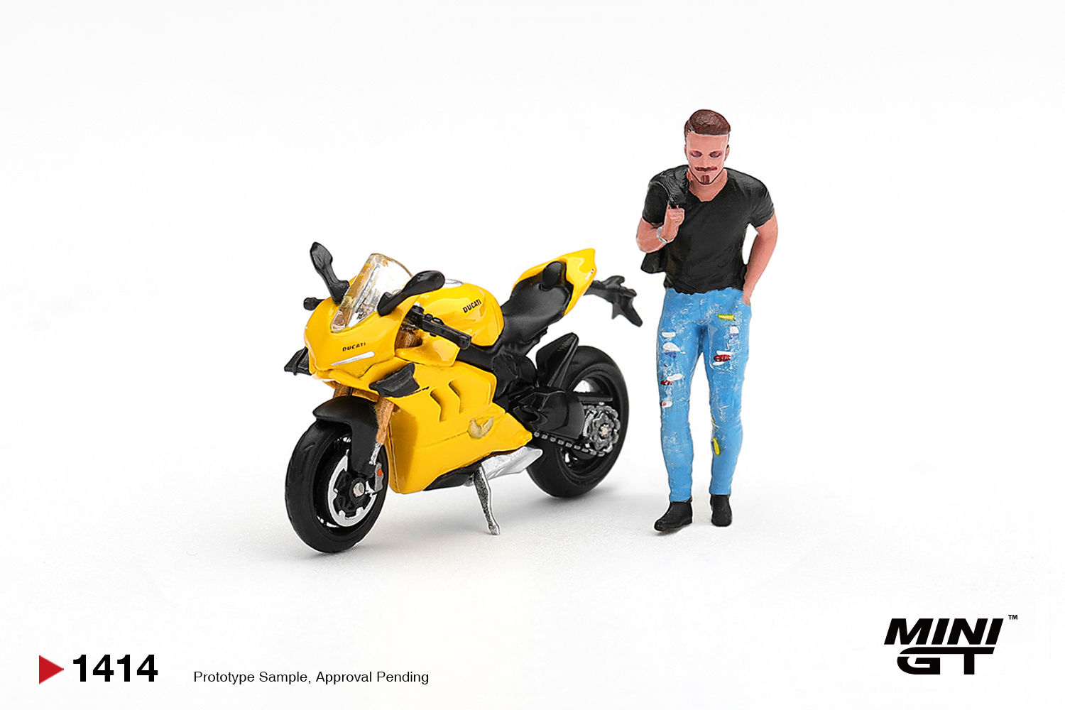 【預訂】 Pre Order MINI GT 1414 1/64 Ducati Panigale V4 S Giallo w/ figure｜ MINIGT Pre Order Price: HK$107