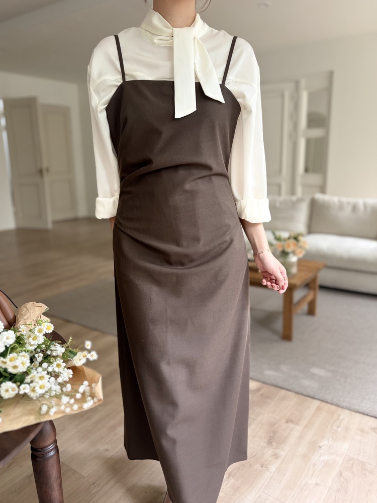 Two-way Tie Detail Blouse (Ivory)