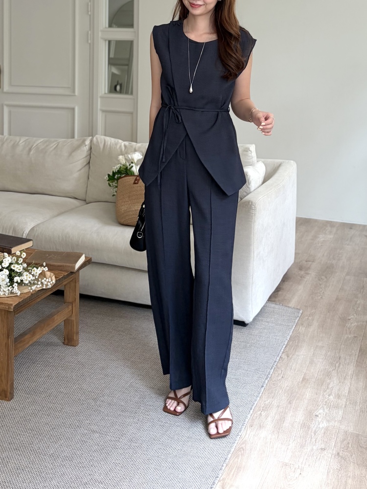 The Fine Linen Summer Set (Navy)