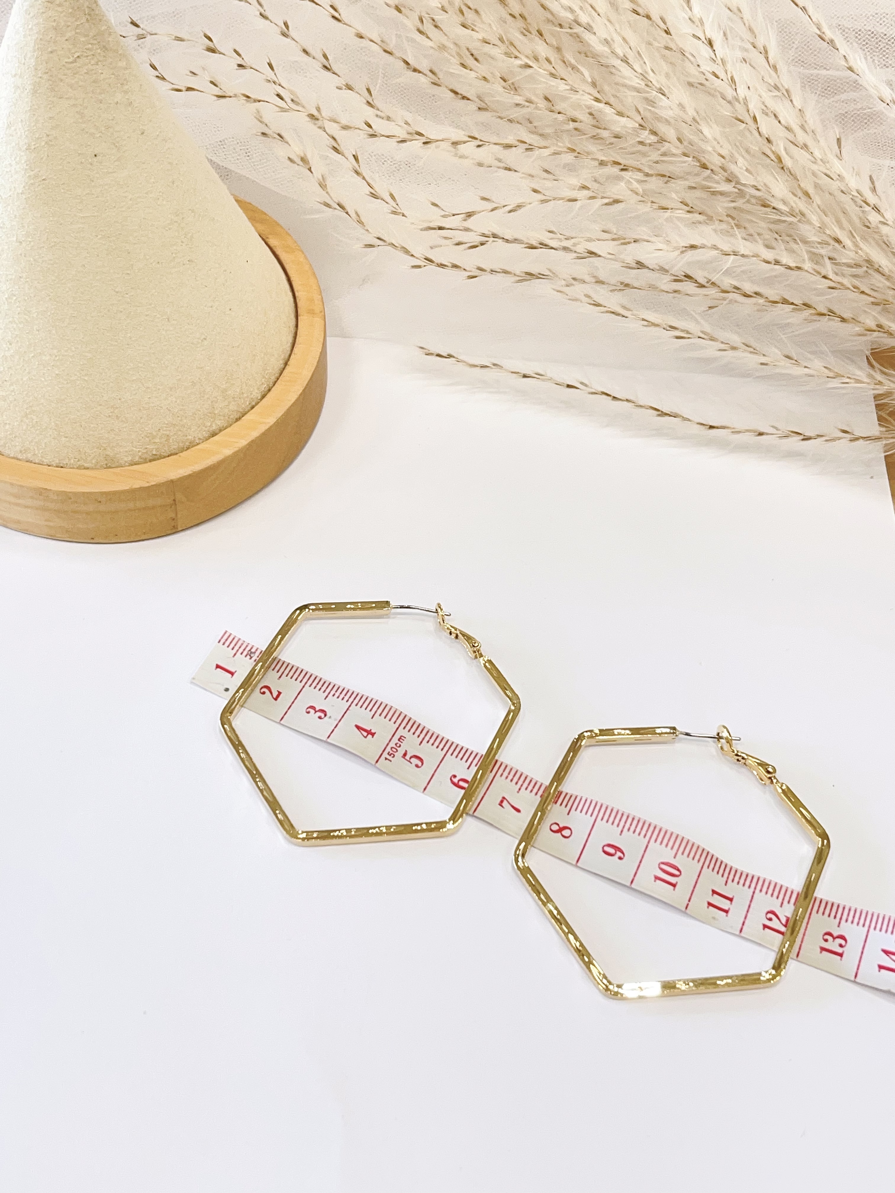 法式高级感六边形耳环