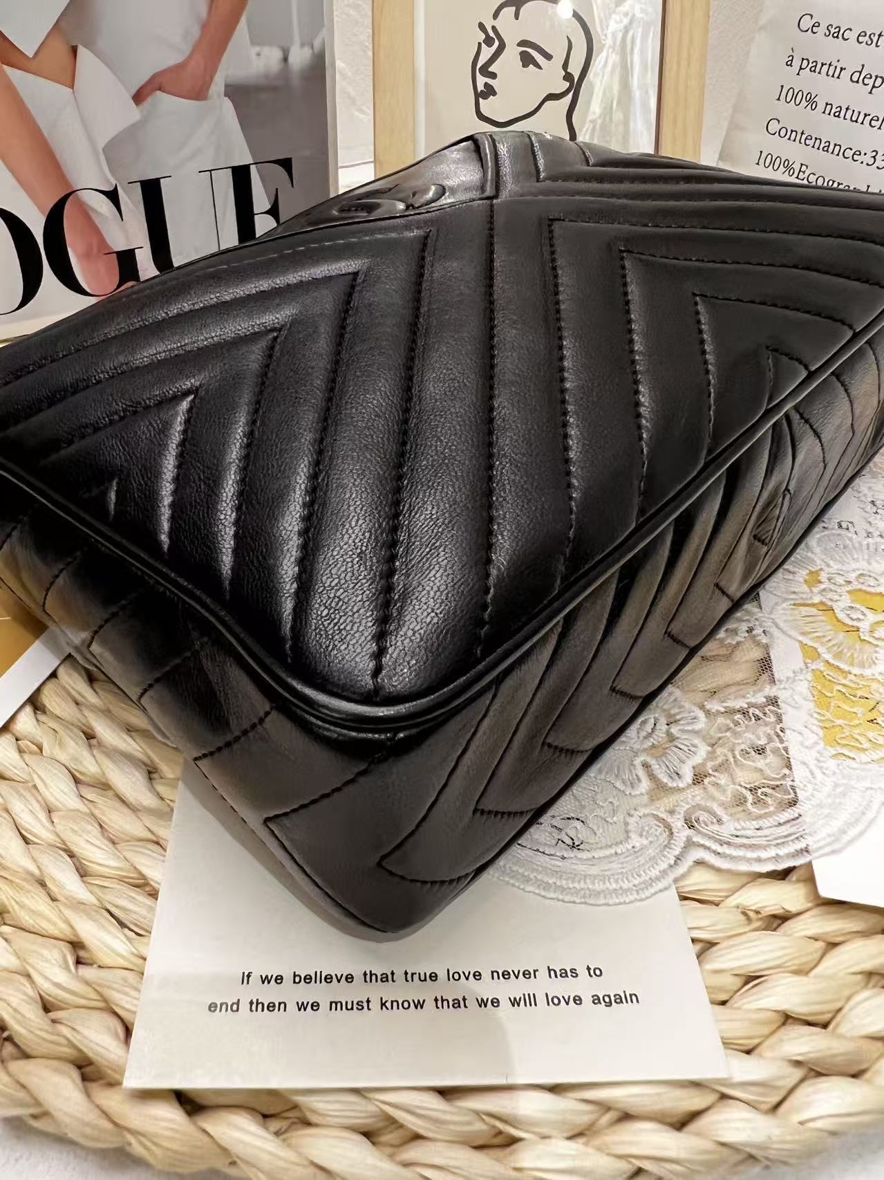 Chanel Vintage Chevron Fringe Camera Bag