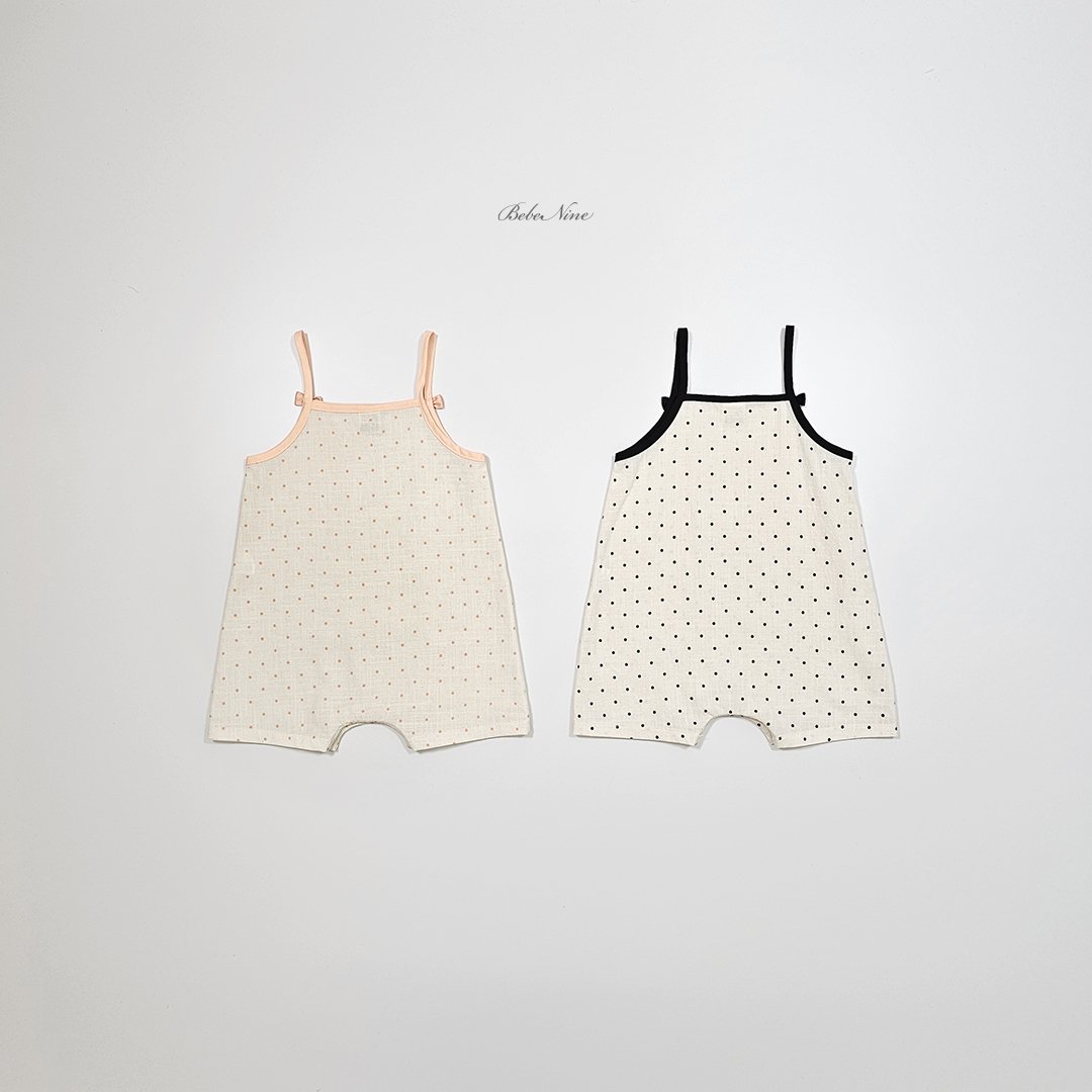 ☀️預訂 韓國直送☀️🇰🇷Bebenine兩色波點絲帶吊帶連身服