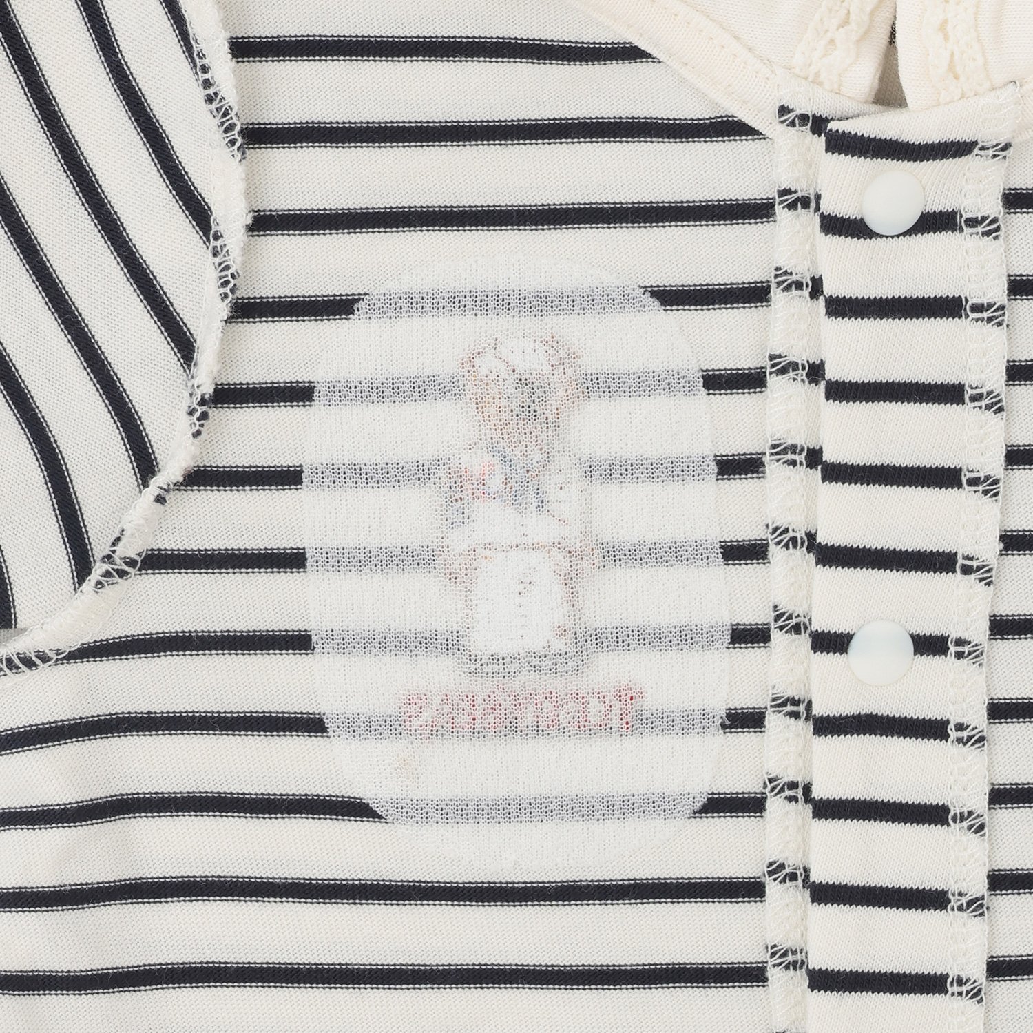 🇯🇵預訂 日本直送🇯🇵Petit Main x TeddyBear 兩色小熊刺繡水手領假兩件條紋長袖連身服