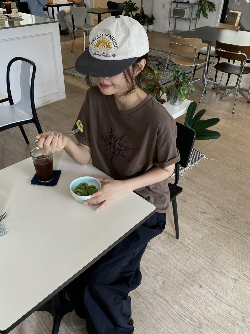 Plaid Star Patchwork Oversized Tee