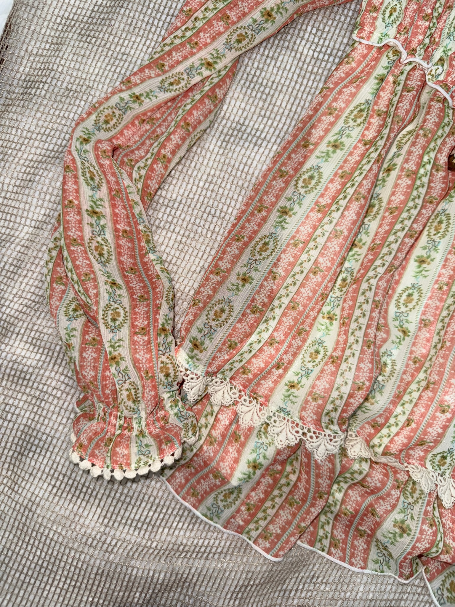 Liz Lisa Gypsy Boho Ruffled Peasant Stripe Halter Top