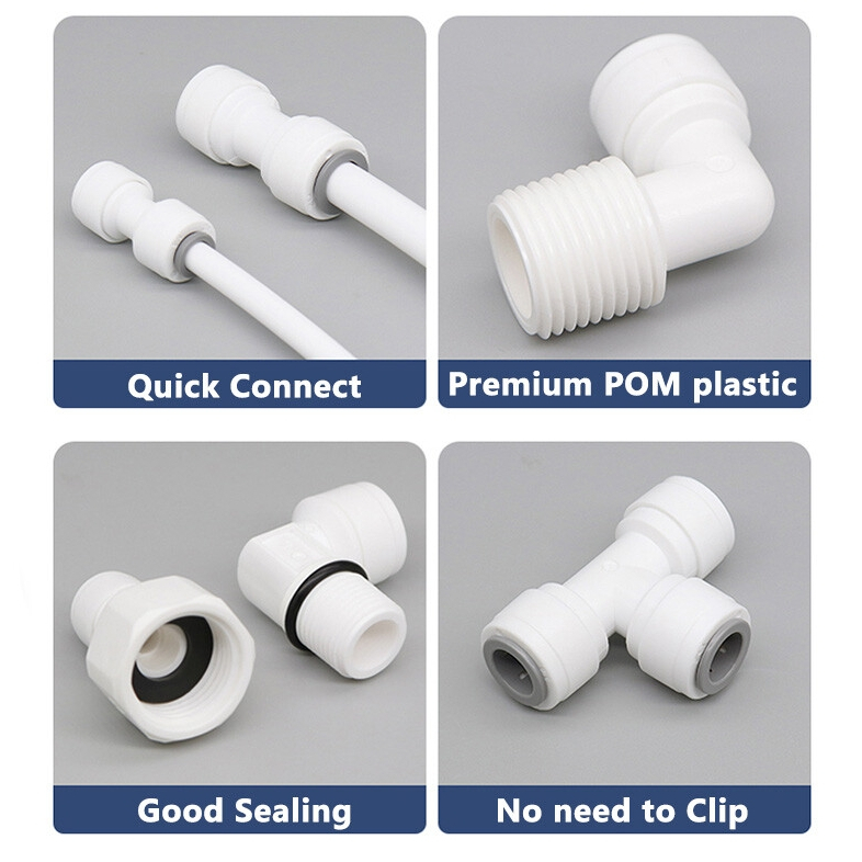 All Type Elbow Water Filter Fittings 1/4" 3/8" | Union Elbow | Male Elbow | Reducing Male Elbow | Y Union | Union Tee