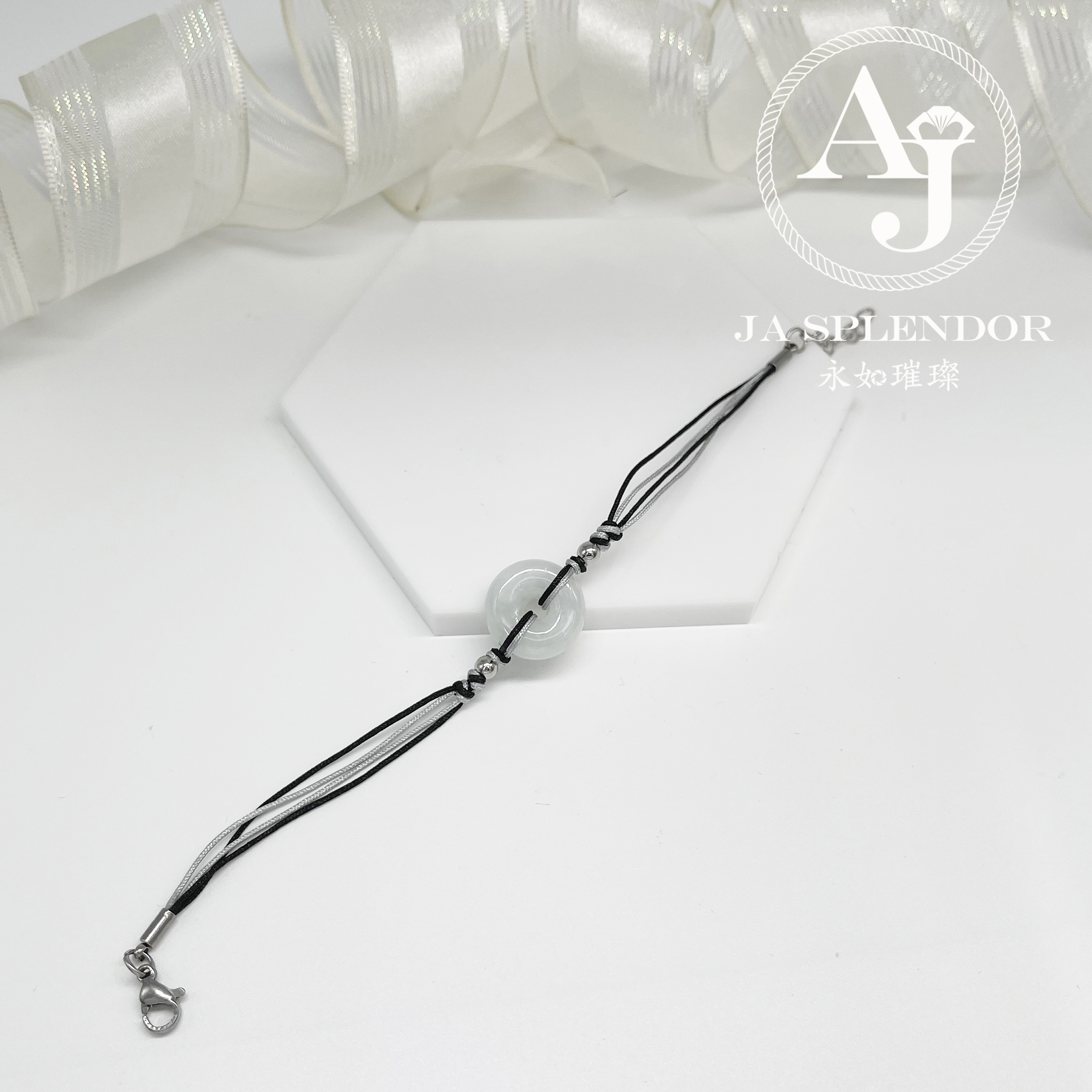 JN-2039 天然翡翠A玉 平安健康彩色幸運手鏈