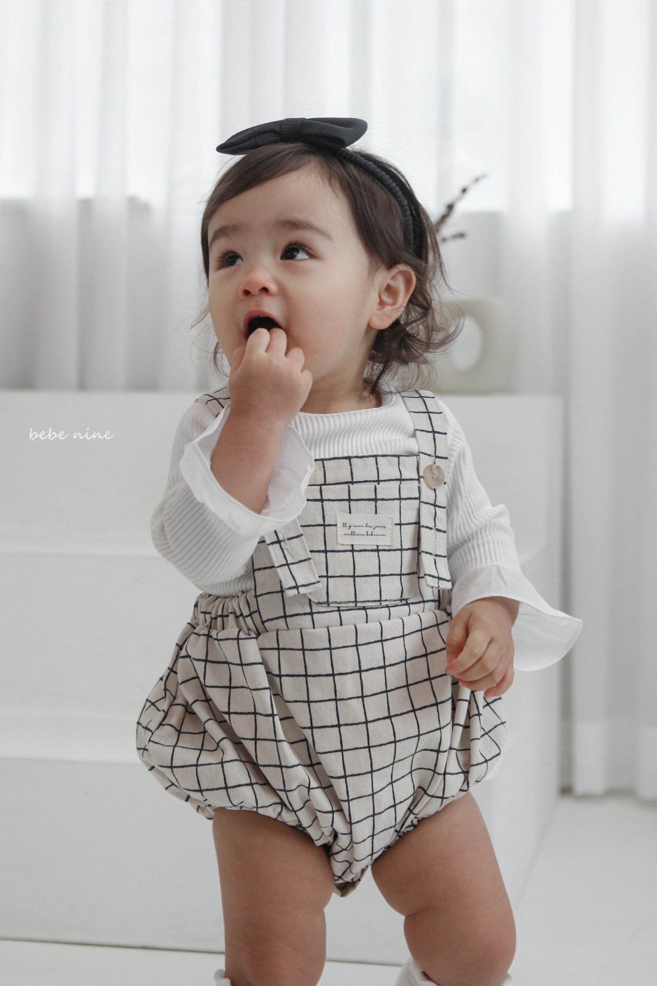 🌸預訂 韓國直送🌸🇰🇷Bebenine兩色條紋格紋吊帶包屁褲