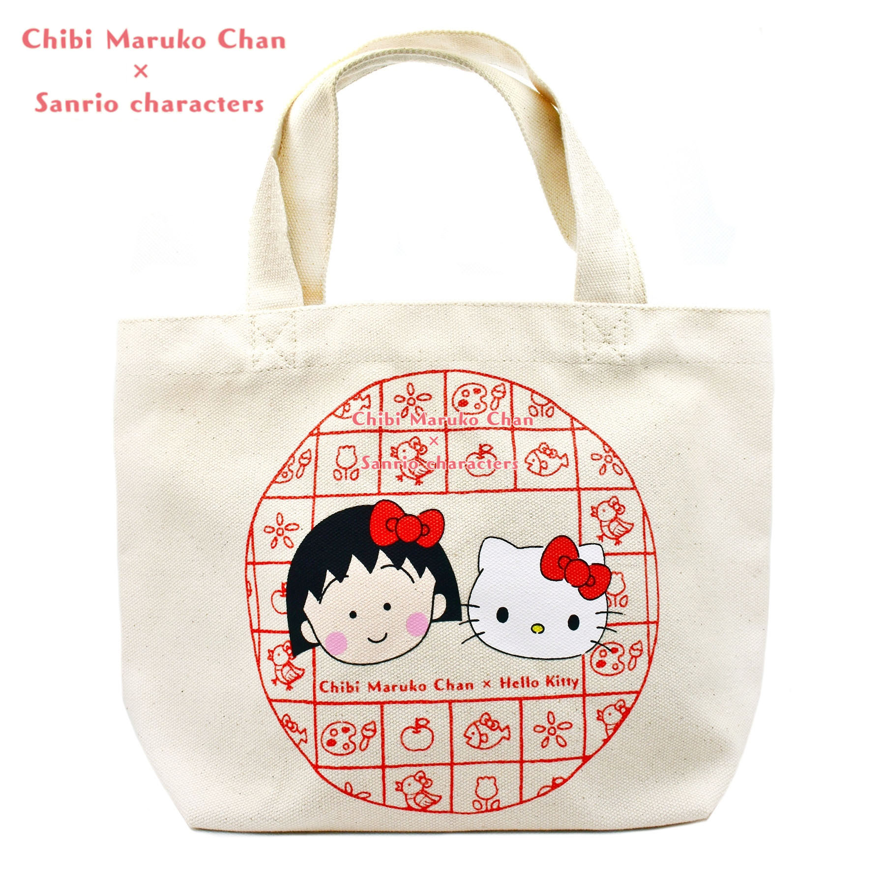 現貨｜櫻桃小丸子 Chibi Maruko Chan x Sanrio Characters Hello Kitty 日版 手挽袋 (SR1777)