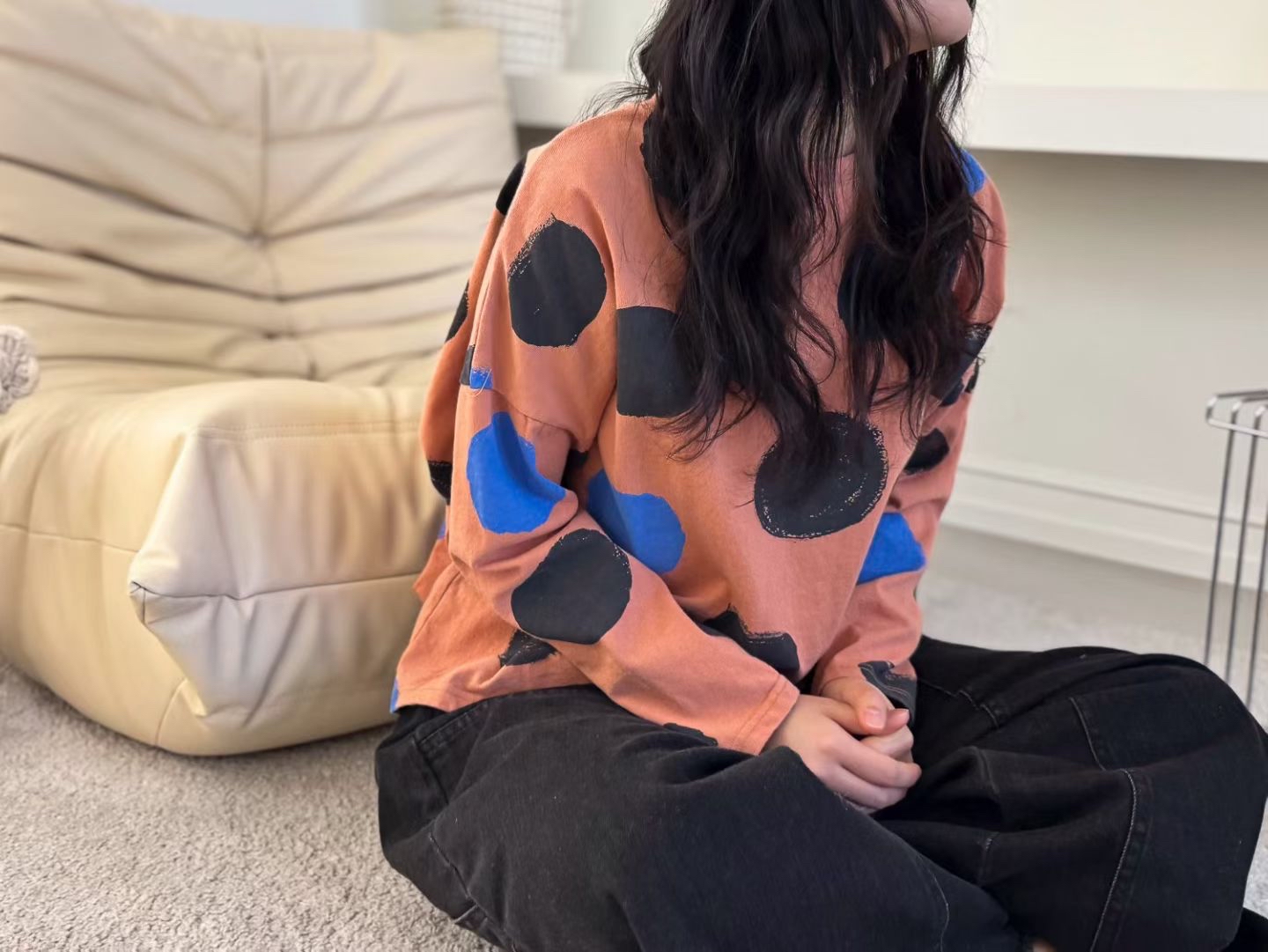 YA OE 藍點圖案top-2色