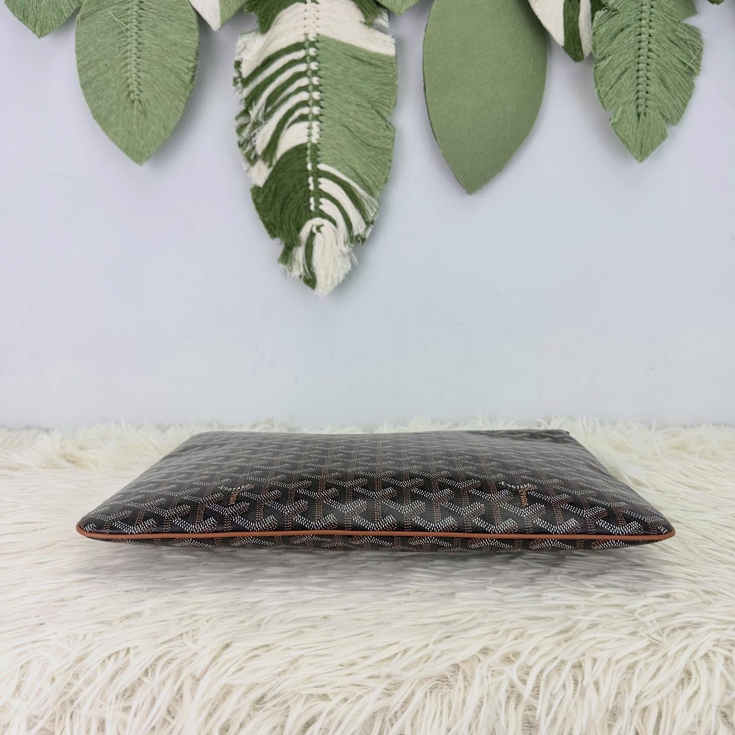 GOYARD 🤍PRE OWNED Sénat MGM Pouch 啡色印花手拿包 2025年 全套有盒🤎