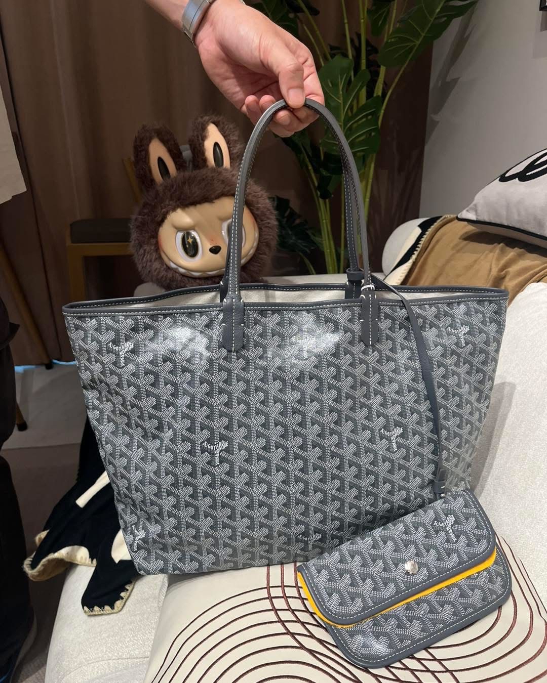 Goyard Saint Louis PM Grey 100%Authentic, 99%New ✅收據✅Dust bag