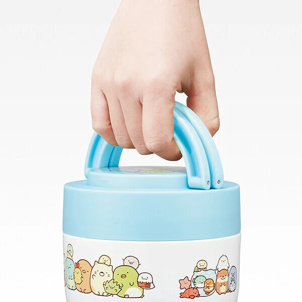 📢開團啦 約3月22日截單一次日本直送~新款角落生物抗菌可折疊手把保溫飯碗