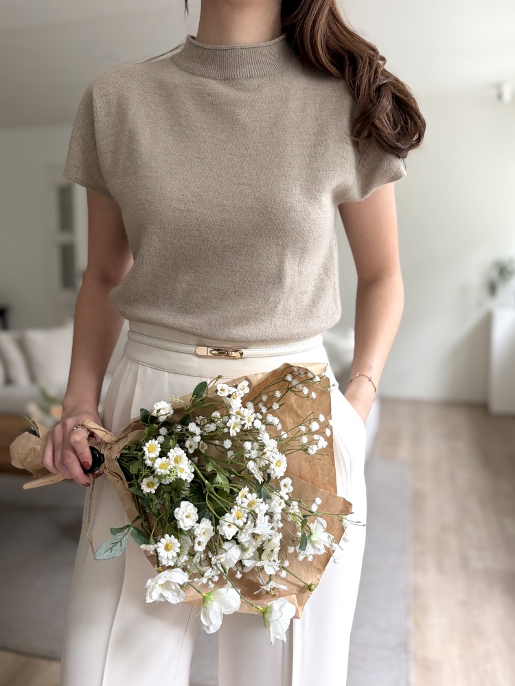 Daily Angora Knitted Top (Mocha)
