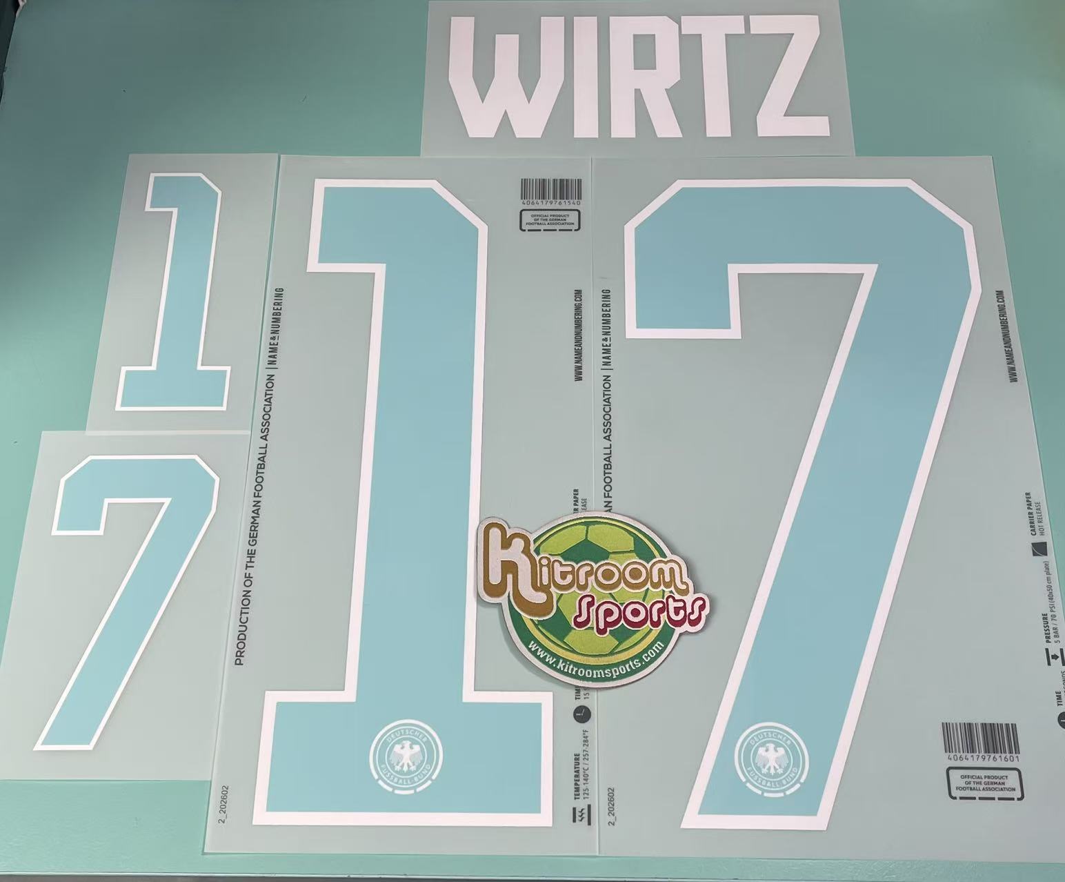 2026 World Cup Germany Away Nameset #17 WIRTZ