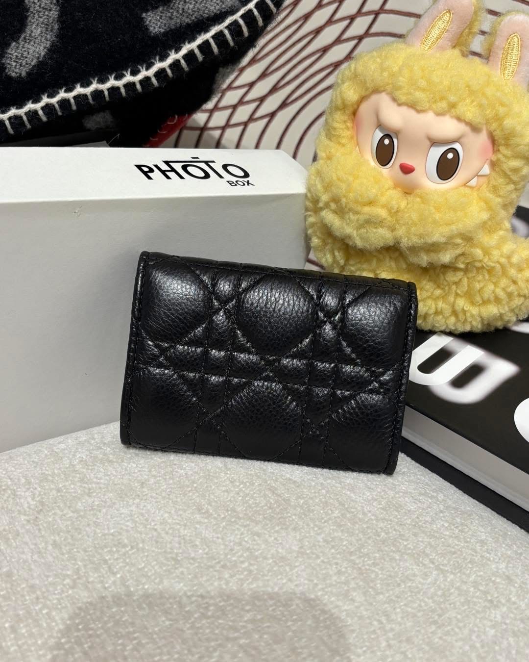 全新 Dior Caro Glycine Wallet Black Supple Cannage Calfskin 100%Authentic, 全新Brand New ✅收據✅Dust bag✅Box