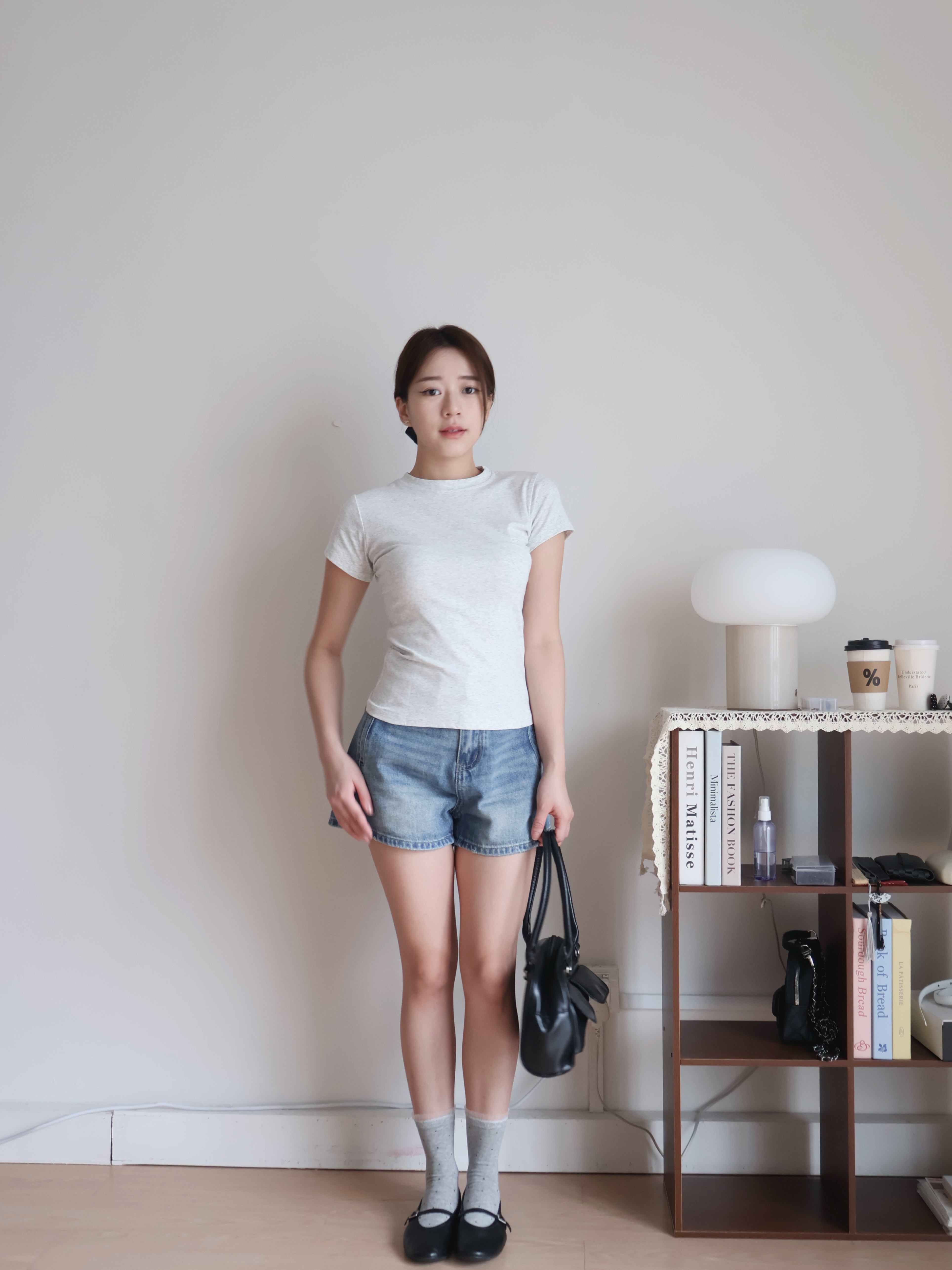 Hailey Cotton Tee | Ash