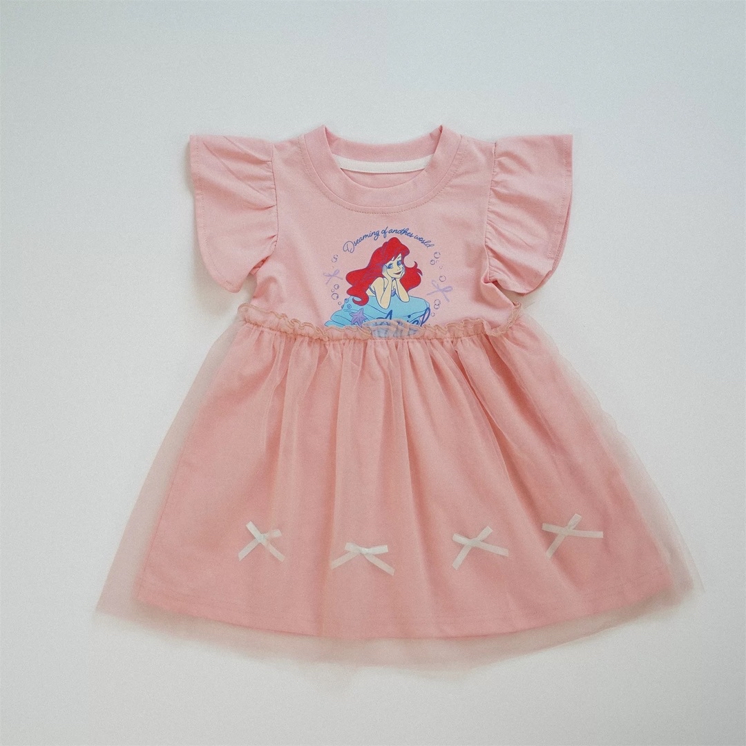 A0150 美人魚公主花邊袖連身裙