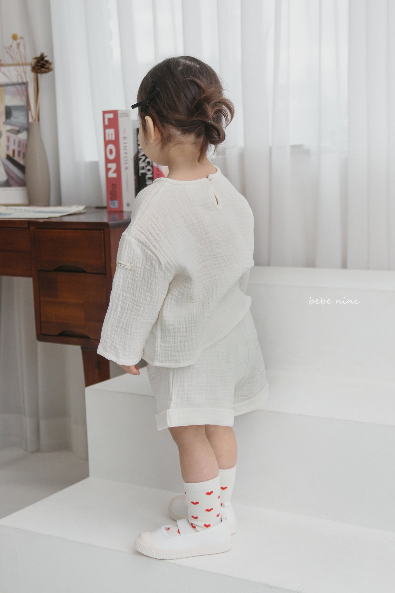 🌸預訂 韓國直送🌸🇰🇷Bebenine兩色簡約純色棉紗長袖上下套裝