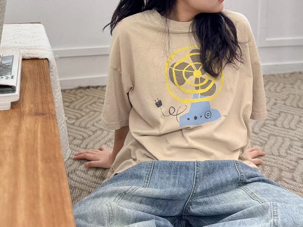 YA OS 復古風扇tee