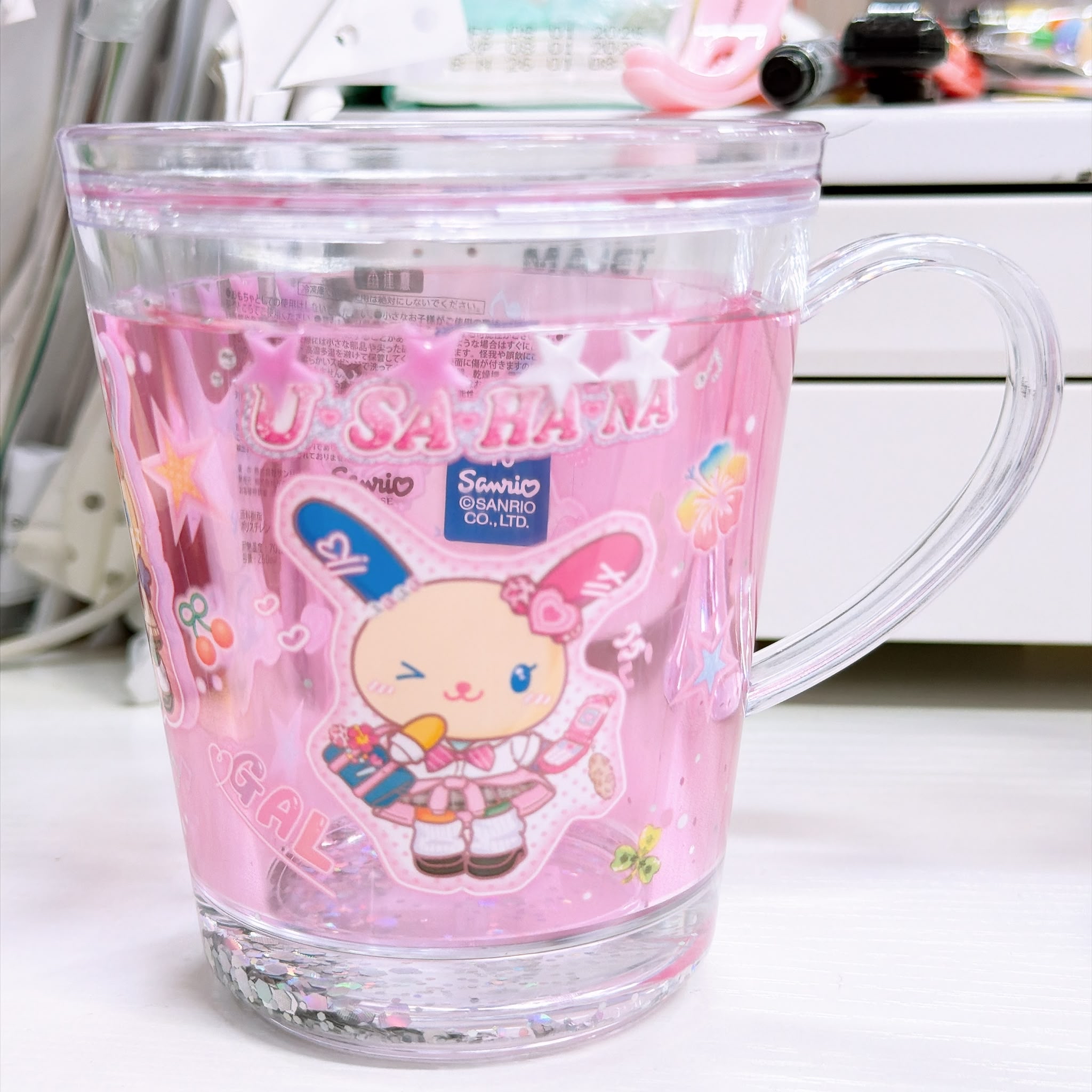 日本版Usahana浮水膠杯