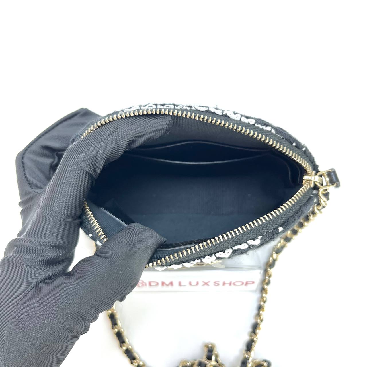 Chanel Tweed VIP Gift Crossbody Bag GHW (Microchip)