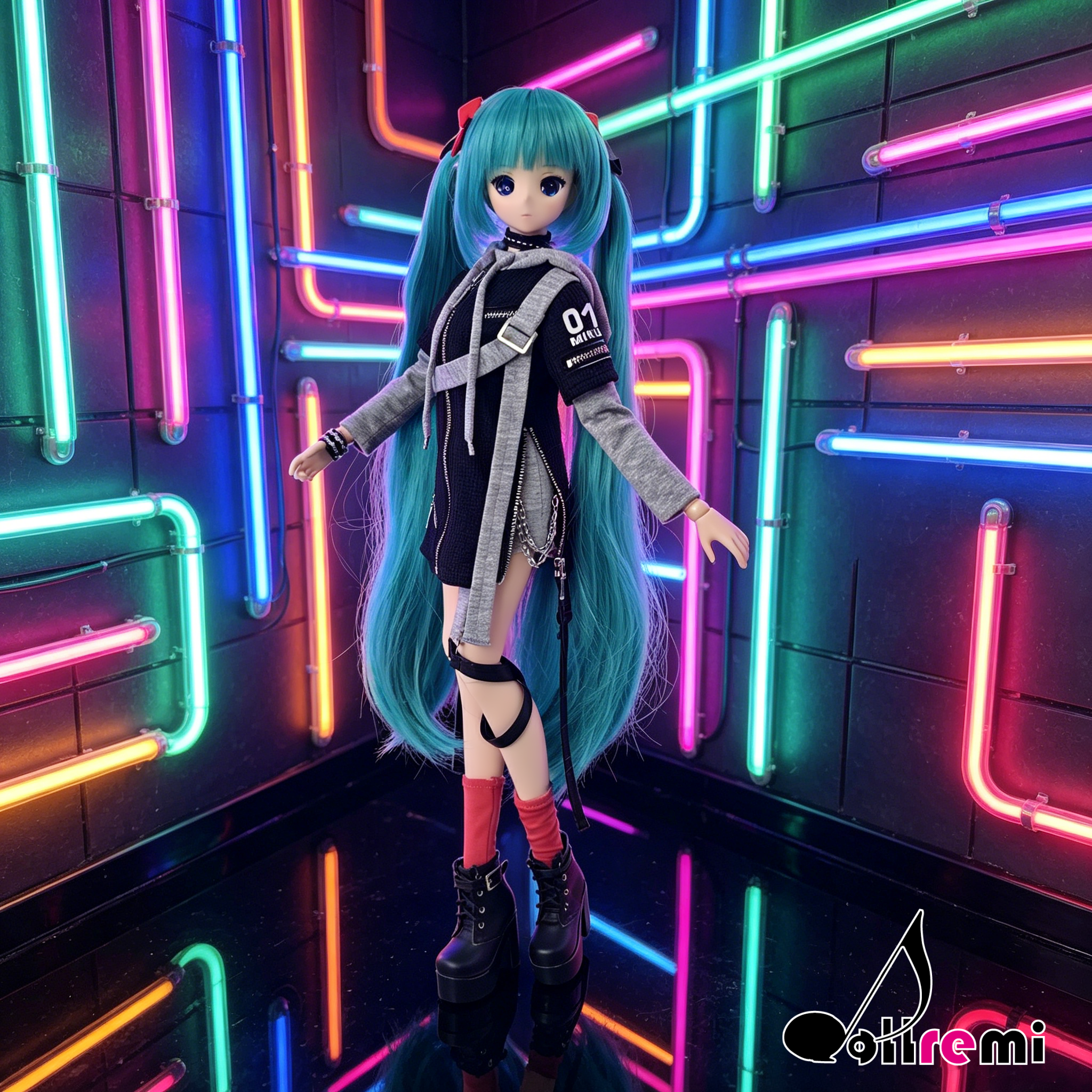 【dollremi】(DD0932) COS 初音未來 Hatsune Miku 朋克初音  Punk MIKU