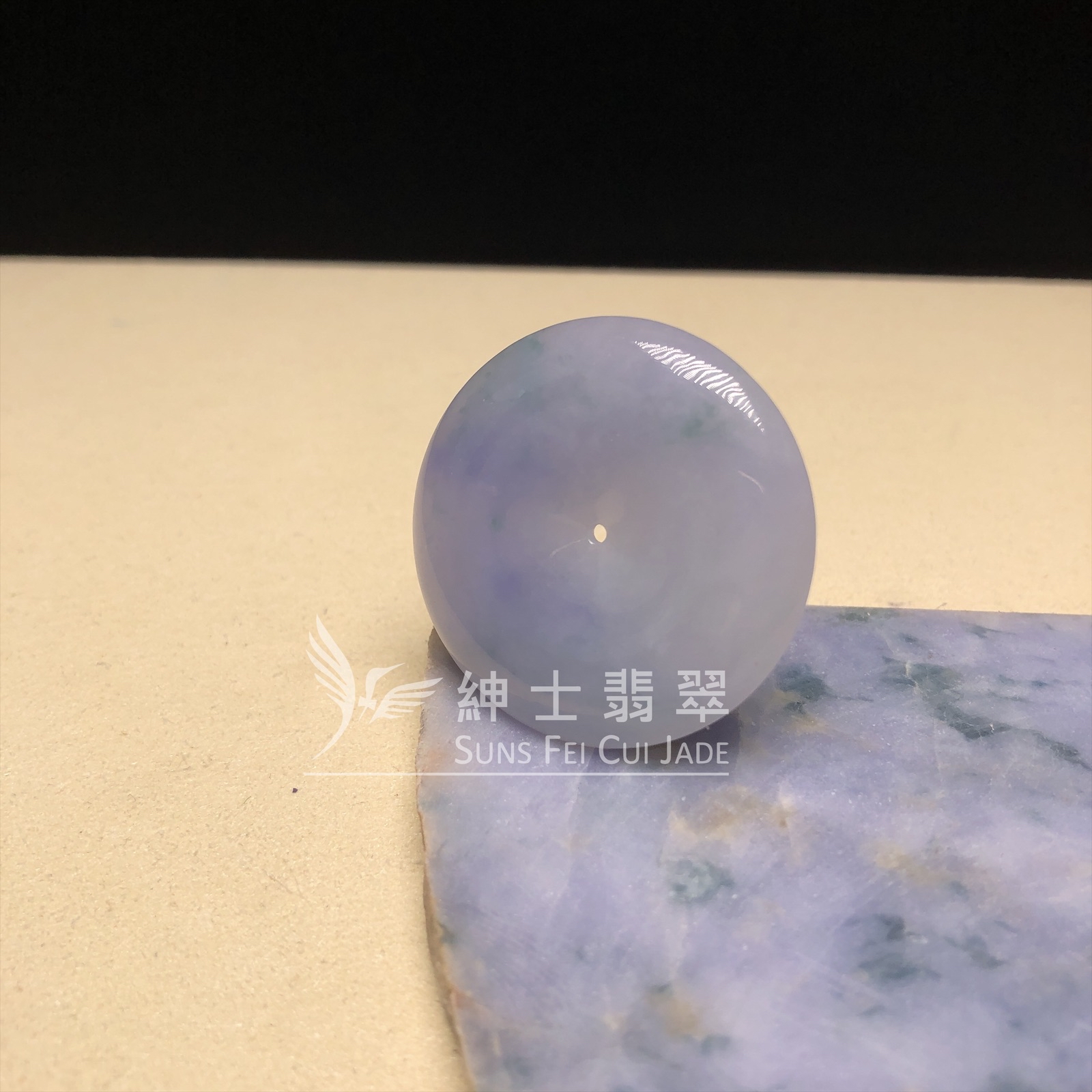 茄紫飄花平安扣  B08495