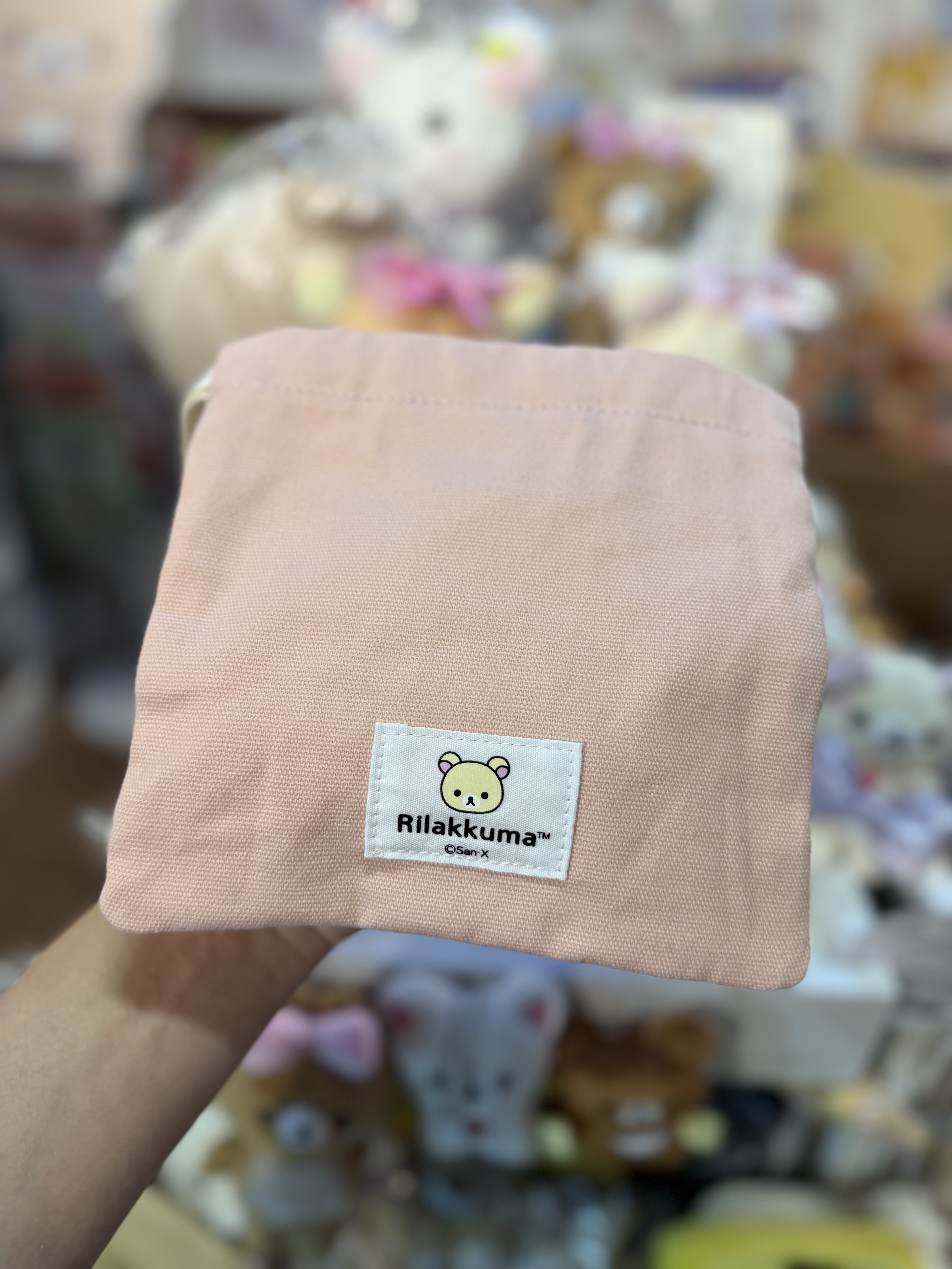 《現貨》全新日本專店限定 Rilakkuma立體頭仔索袋