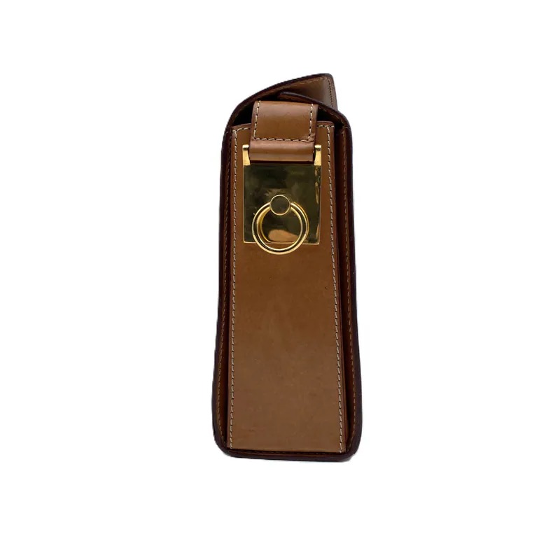 Celine Brown Macadam Pattern Vintage Shoulder Bag