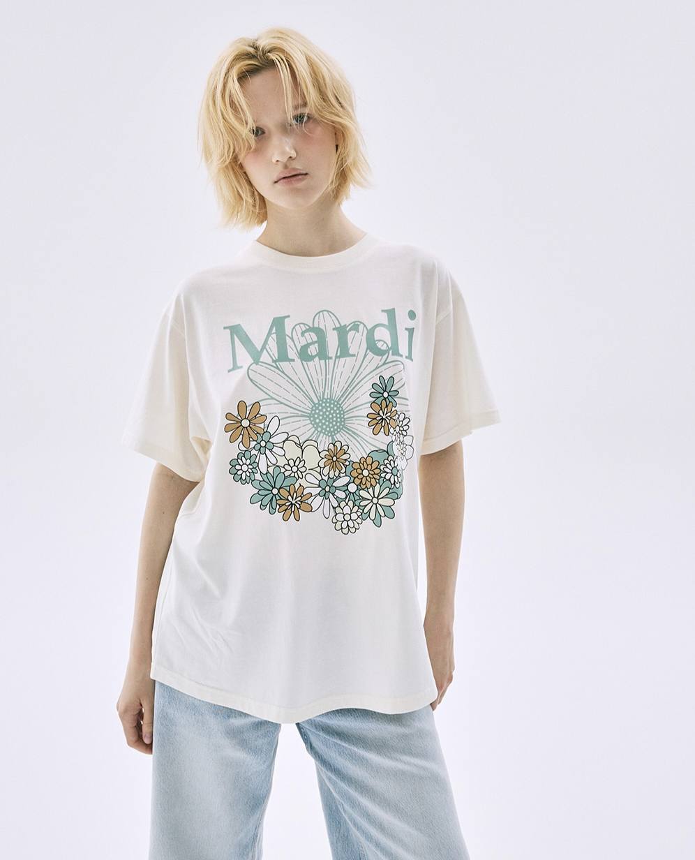 MD64 MARDI: Tshirt Flowermardi Jardin