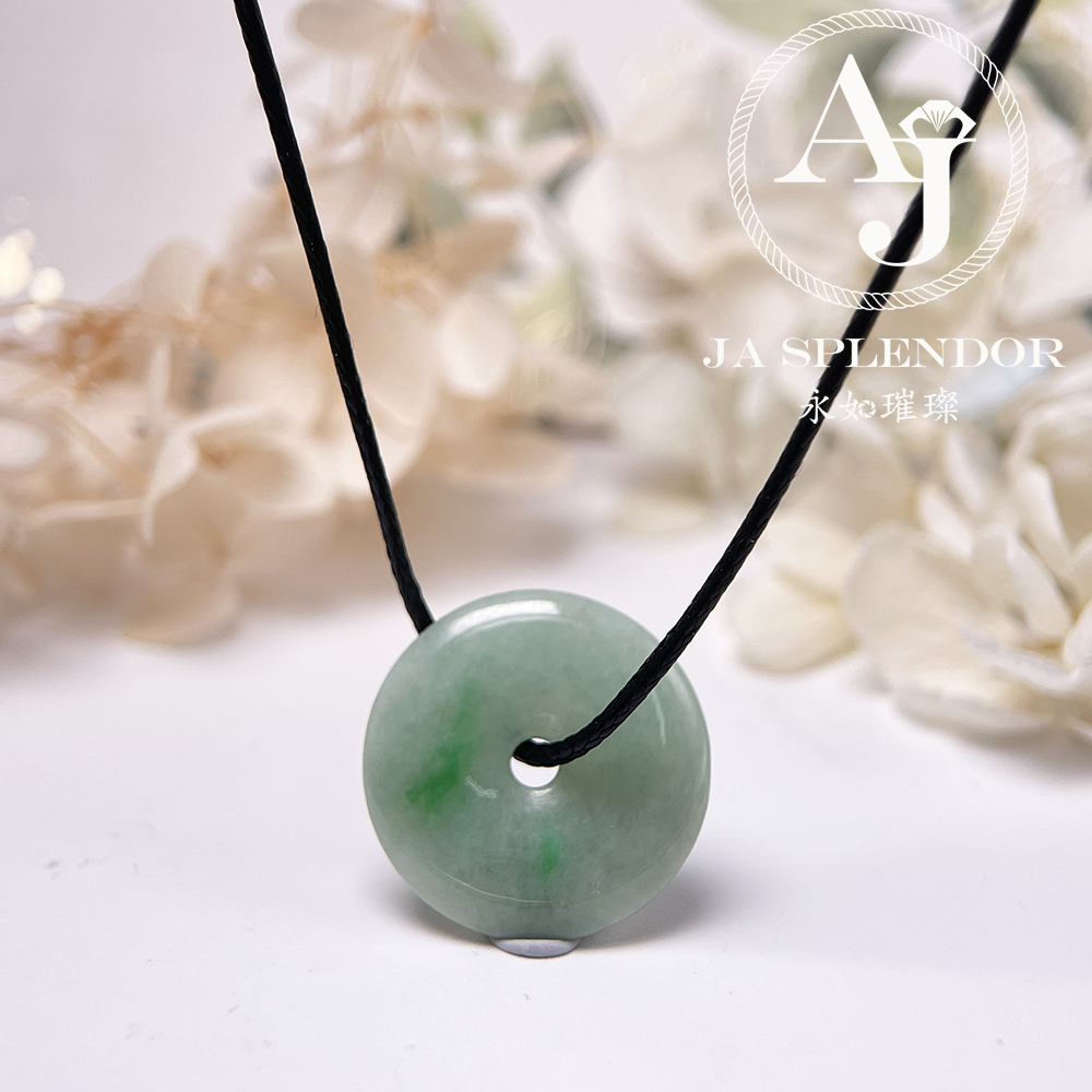 JN-3124 天然翡翠A玉 果綠平安扣