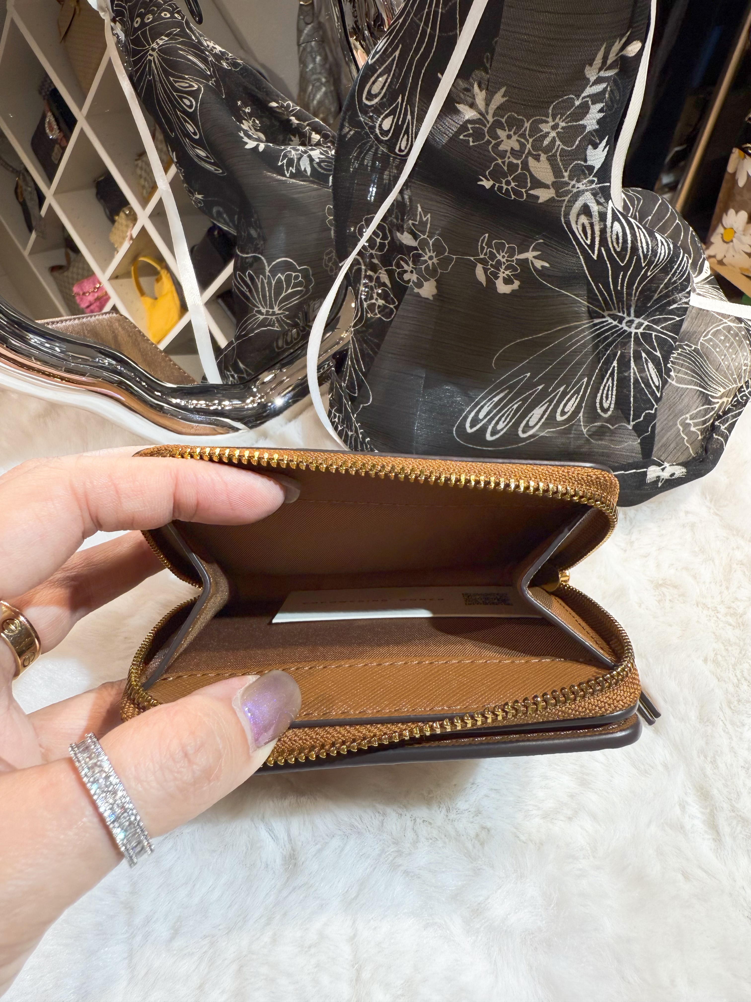 Tory burch Emerson zip wallet sf/sand