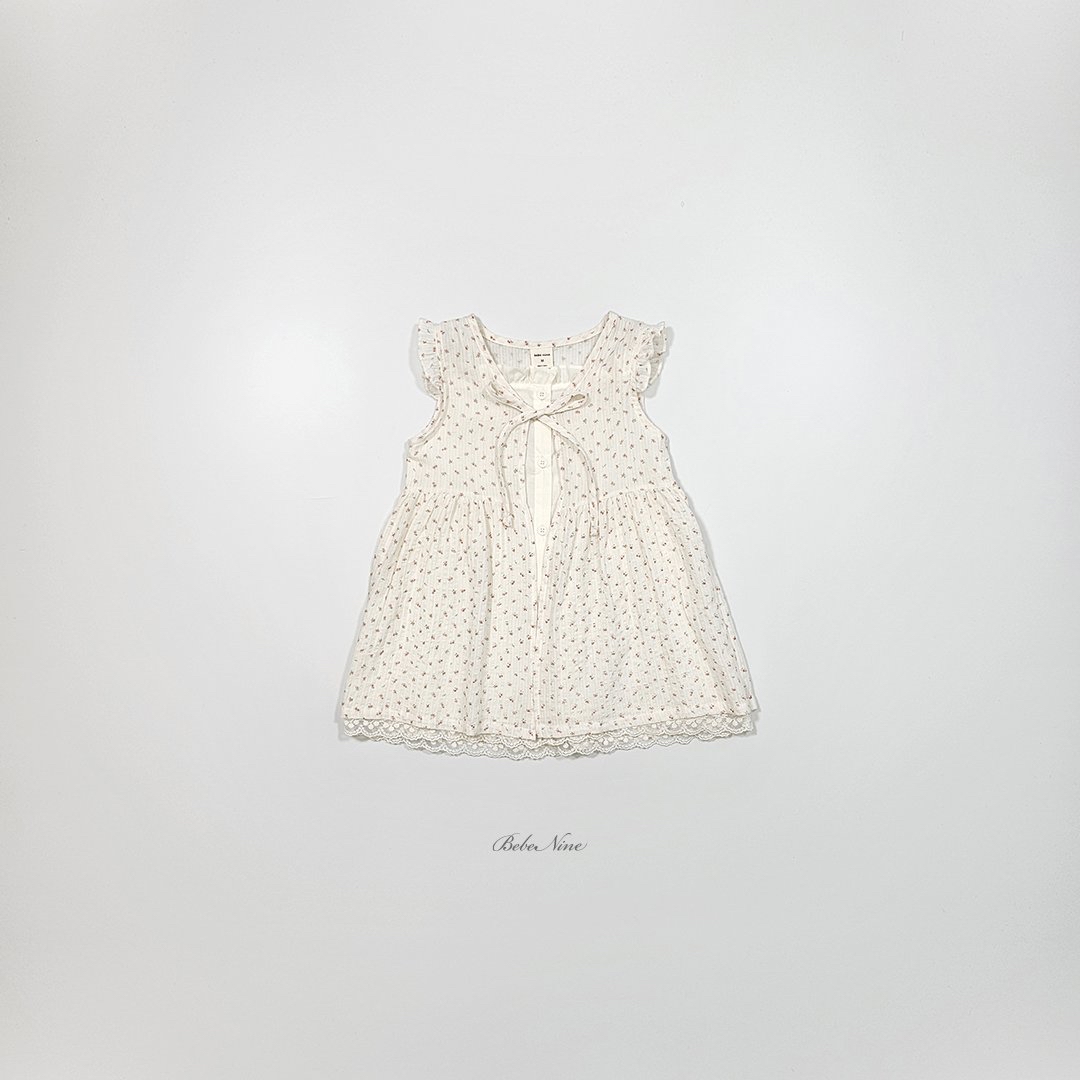 ☀️預訂 韓國直送☀️🇰🇷Bebenine兩色碎花綁帶荷葉邊背心連身裙